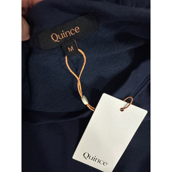 Quince SuperSoft Fleece Crew, Navy, M - Picture 4 of 4